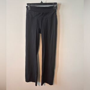 SPANX Black SlimX Bagel Buster Double Waistband Flare Leggings Yoga Pants Size M
